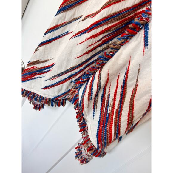 Anthropologie Thml Women's Fringe Handkerchief Hem Tank Top Multicolor SZ Medium - Picture 5 of 11